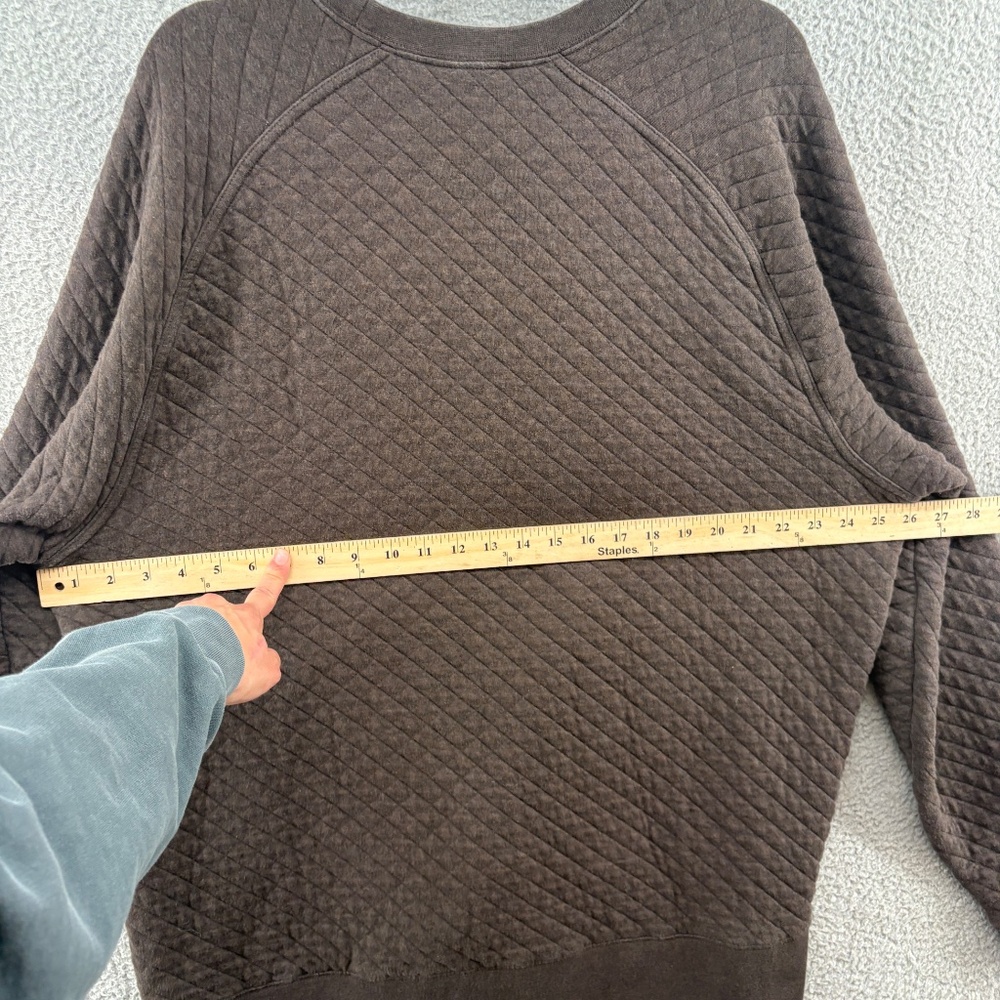 L.L.Bean Quilted Sweatshirt Crewneck Brown Men’s XXL Reg Traditional Fit - Picture 6 of 12